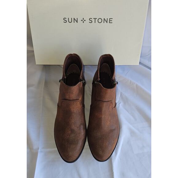 Sun + Stone Women's Adelinee Double Zip Ankle Booties - Picture 4 of 6